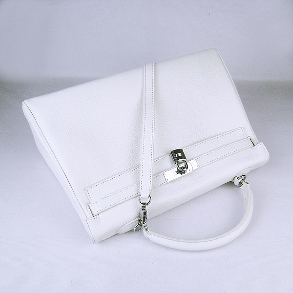 High Quality Hermes Kelly 35CM Togo Leather Bag White 6308